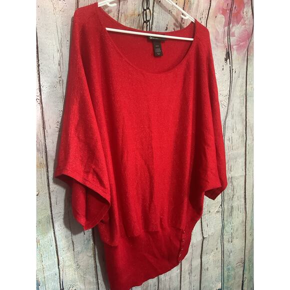 NEW Lane Bryant Red Sparkly Sweater Plus Size 22/24 - Picture 3 of 9